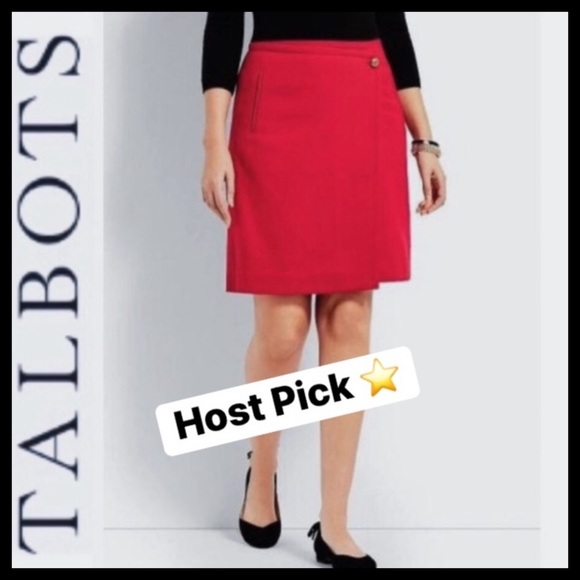 NWOT ⭐️HP⭐️Talbots Wool Blend Faux Wrap Skirt - Picture 2 of 9